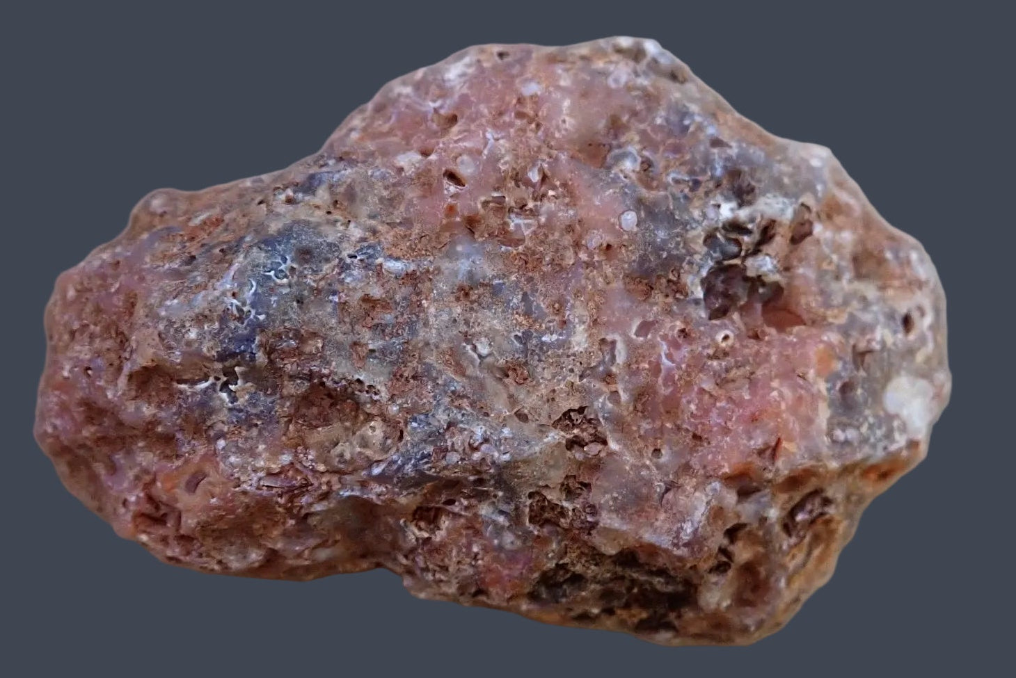 Malawi agate 96 mm – back view, natural rind, Ngabu, Malawi