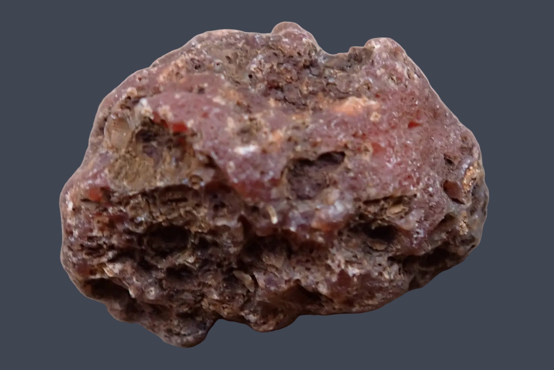 Malawi agate 40 mm – back view, natural rind, Ngabu, Malawi