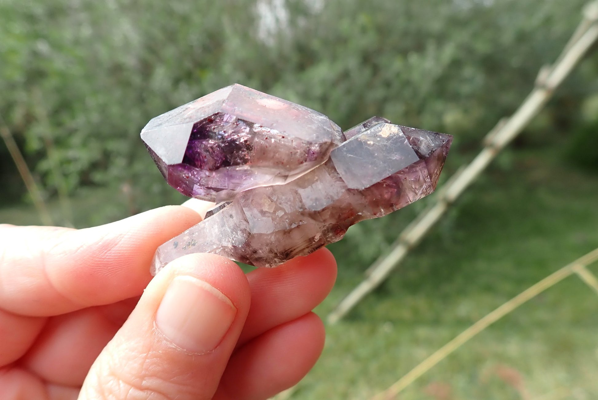 Shangaan amethyst multi-point cluster – complex smoky-amethyst formation, Chiredzi Zimbabwe