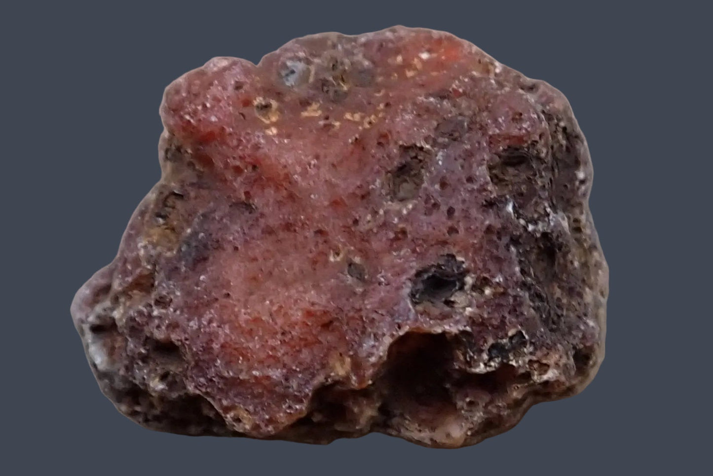 Malawi agate 40 mm – back view, natural rind, Ngabu, Malawi