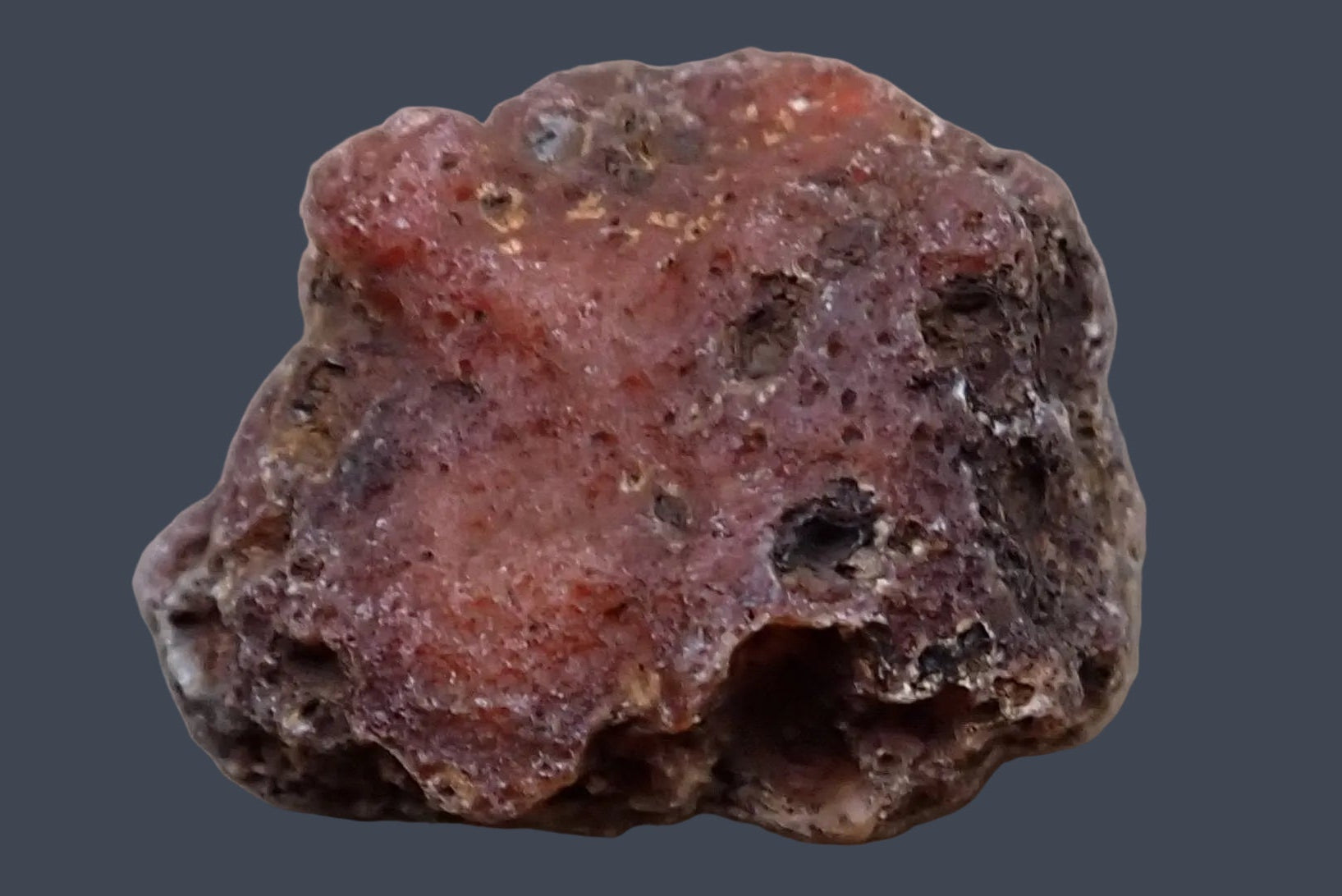 Malawi agate 40 mm – back view, natural rind, Ngabu, Malawi