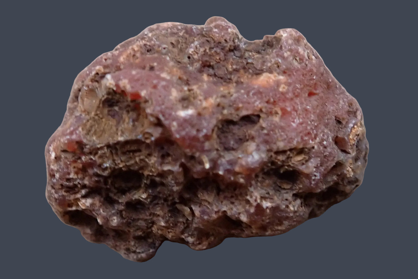 Malawi agate 40 mm – back view, natural rind, Ngabu, Malawi