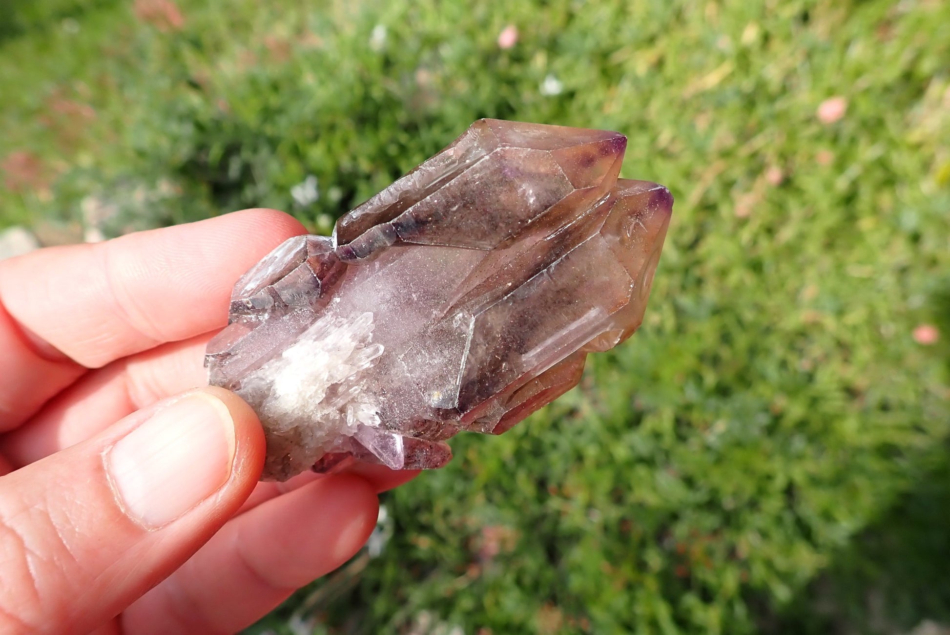 Shangaan amethyst double point – smoky-amethyst with phantom, Gezani Communal Land Zimbabwe