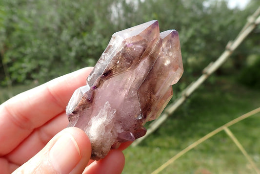 Shangaan amethyst double point – smoky-amethyst with phantom, Gezani Communal Land Zimbabwe