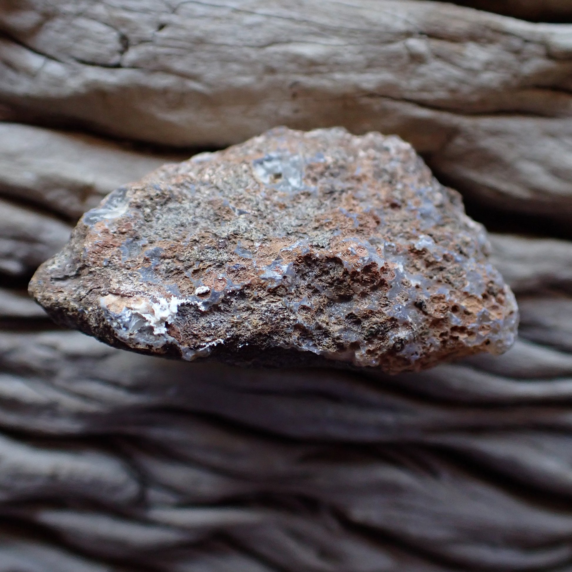 unpolished side of a malawi agate nodule