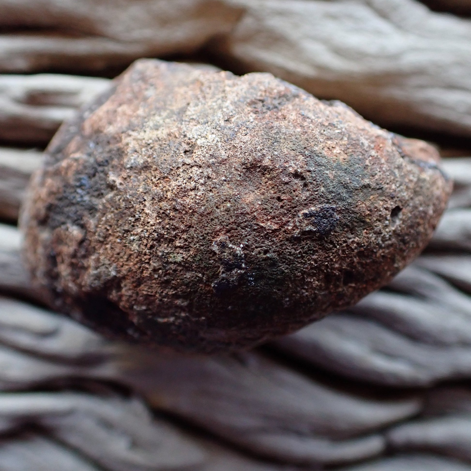 unpolished side of a Malawi Ngabu agate nodule