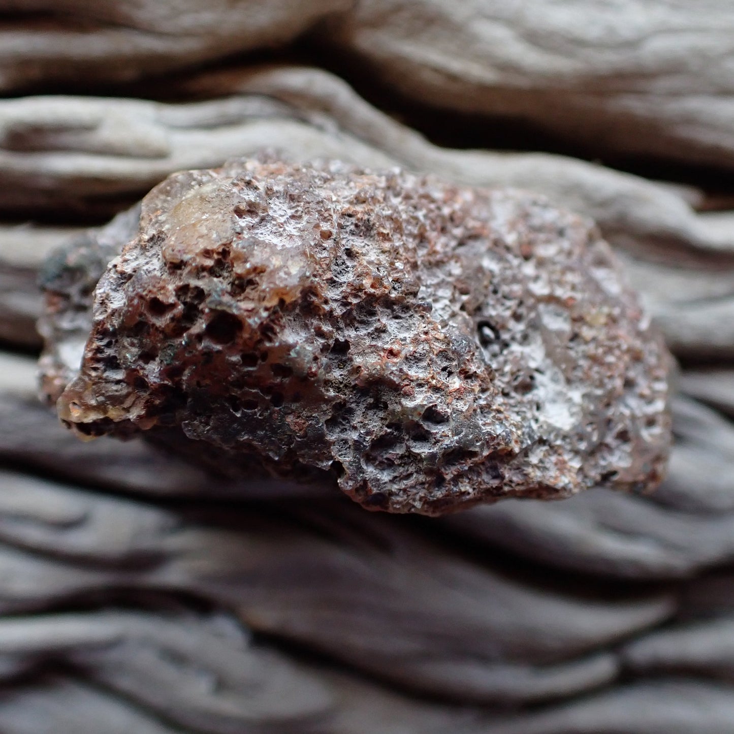 unpolished side of a Malawi ngabu agate nodule