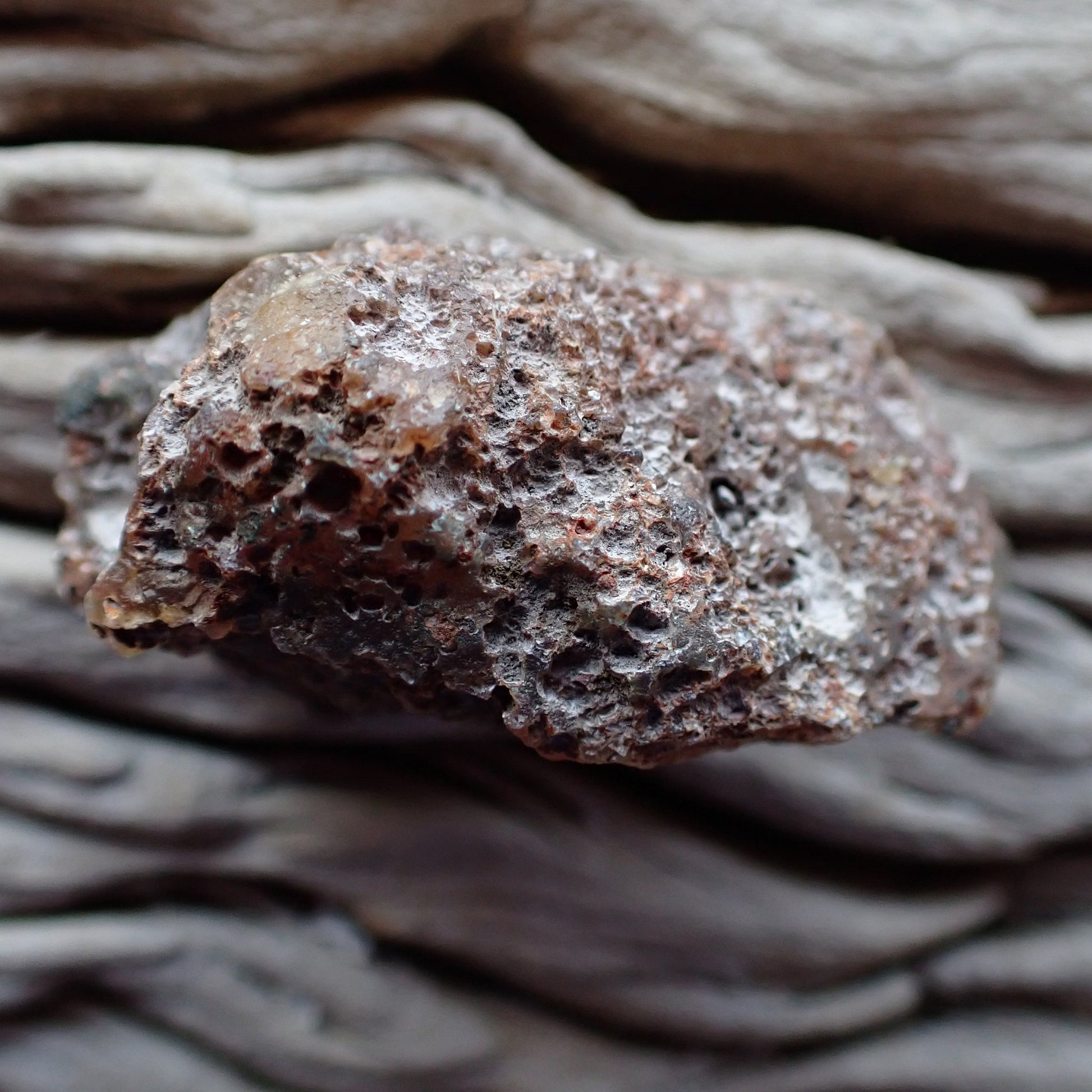 unpolished side of a Malawi ngabu agate nodule