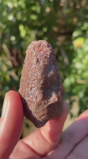 Fiery red and orange Malawi agate 56 mm – video, flow channel, crazy lace banding, crystalline vug, dendritic inclusions, blue-grey chalcedony border, Ngabu origin, hand-polished in South Africa | SKU 000385